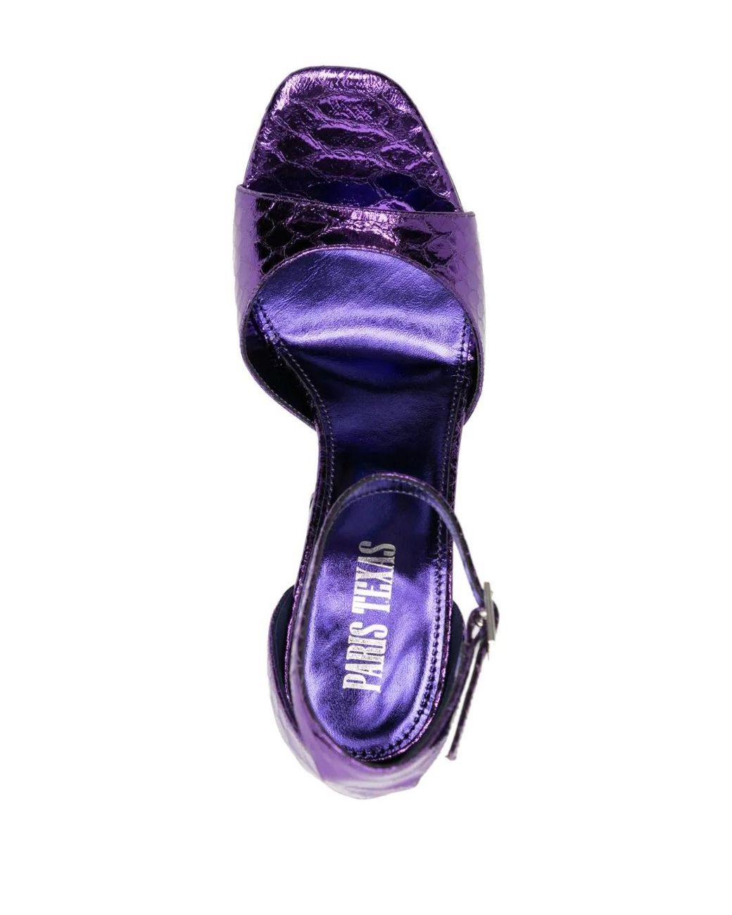 Paris Texas Purple Fiona 100Mm Metallic-Finish Sandals