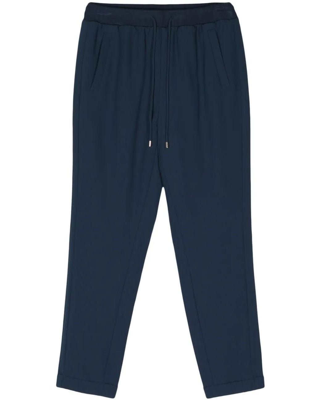 Liu Jo Blue Mid-Rise Tapered Trousers