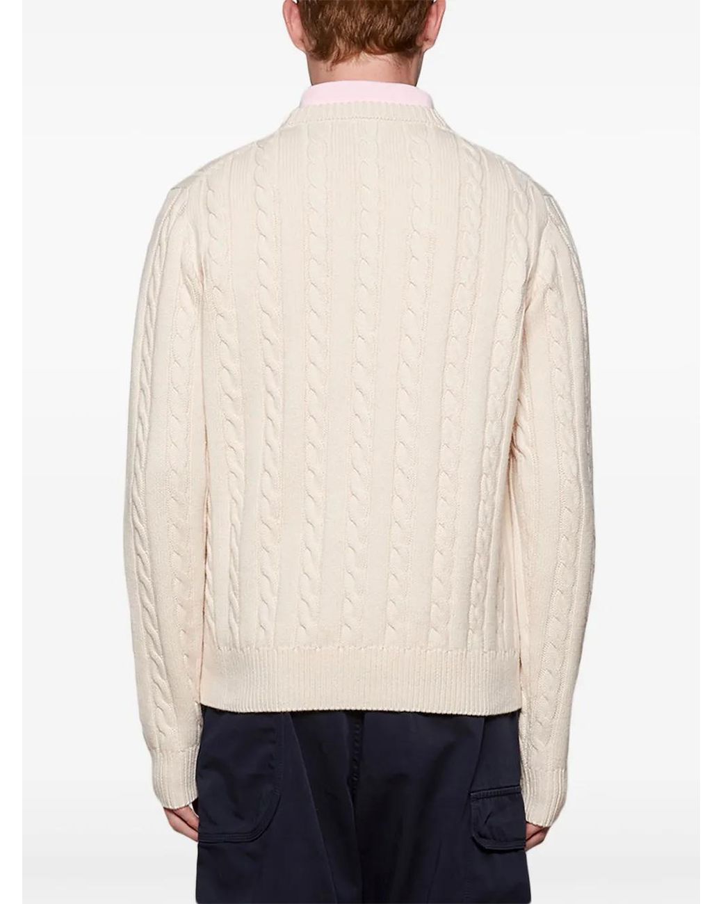 Fila Natural Cable Knit Crew Neck Jumper for men