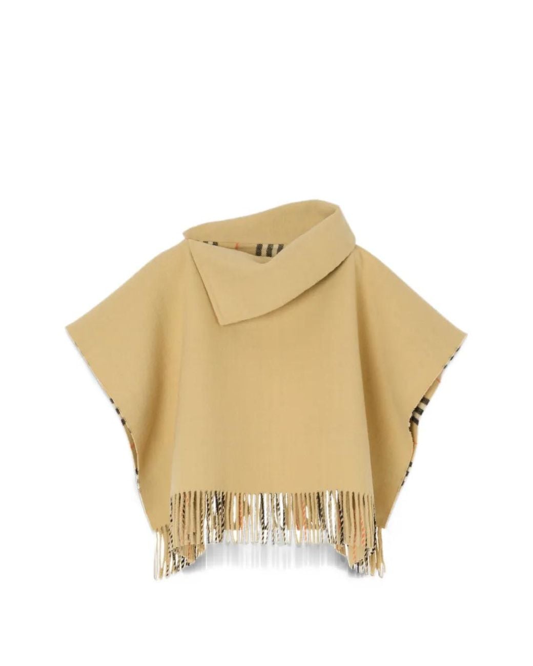 Burberry Natural Wool Capelet