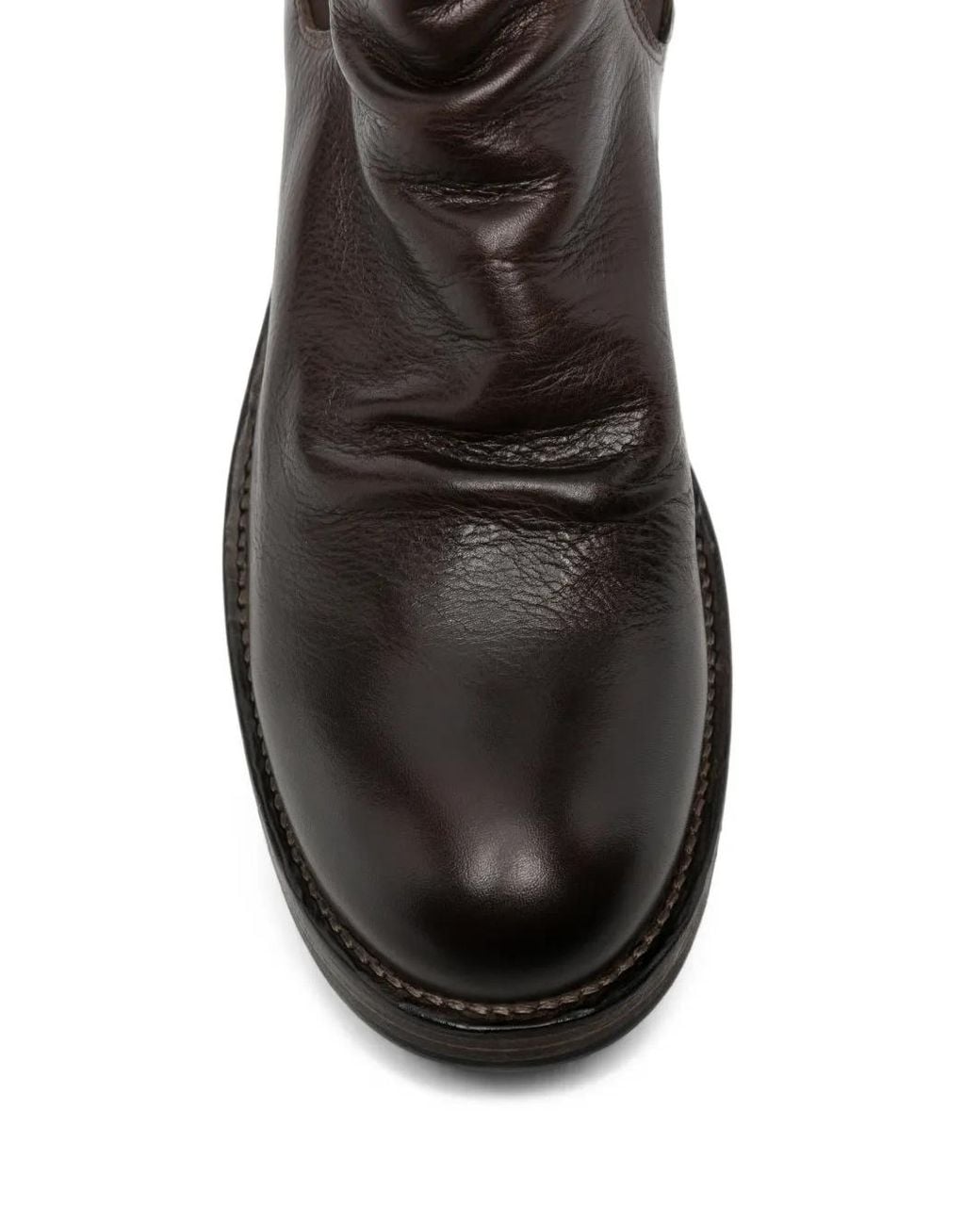 shotof Black Slip-On Leather Chelsea Boots for men