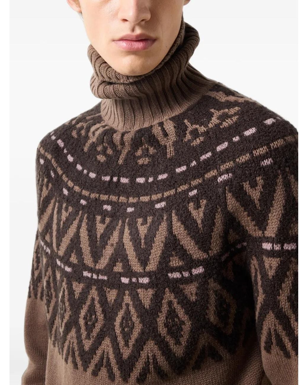 Bogner Brown Roxter Roll-Neck Sweater for men