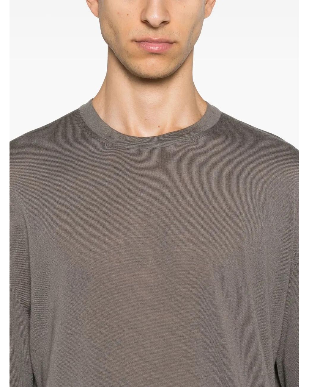 D4.0 Gray Wool Sweater for men