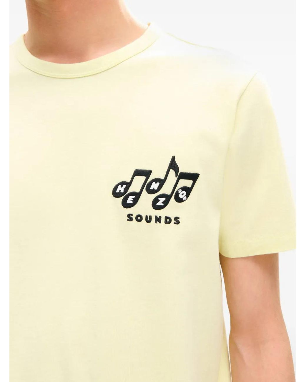 KENZO Yellow Sounds Embroidered T-Shirt for men