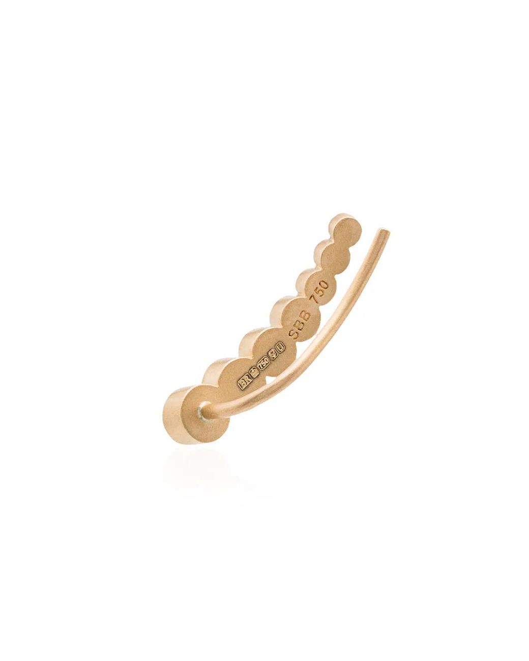 Sophie Bille Brahe Natural 18Kt Petit Croissant Diamond Earrings
