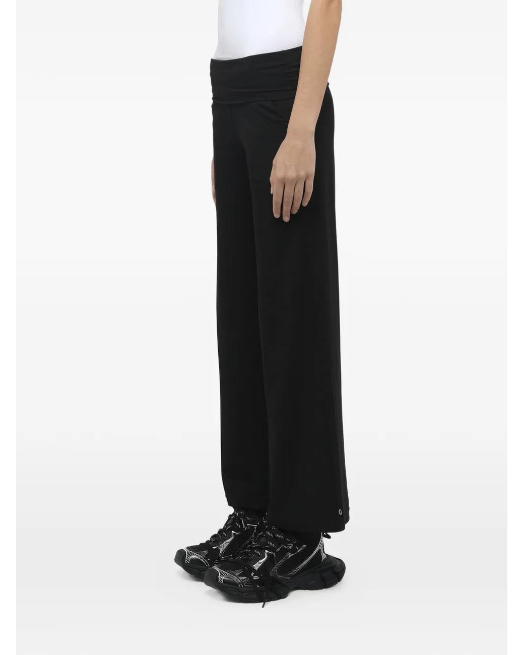 Fax Copy Express Black Afternoon Stretch Series Folded Trousers