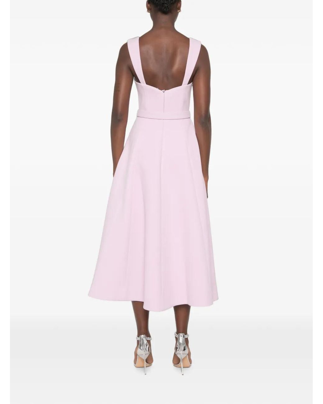 Rebecca Vallance Pink Yolanda Midi Dress