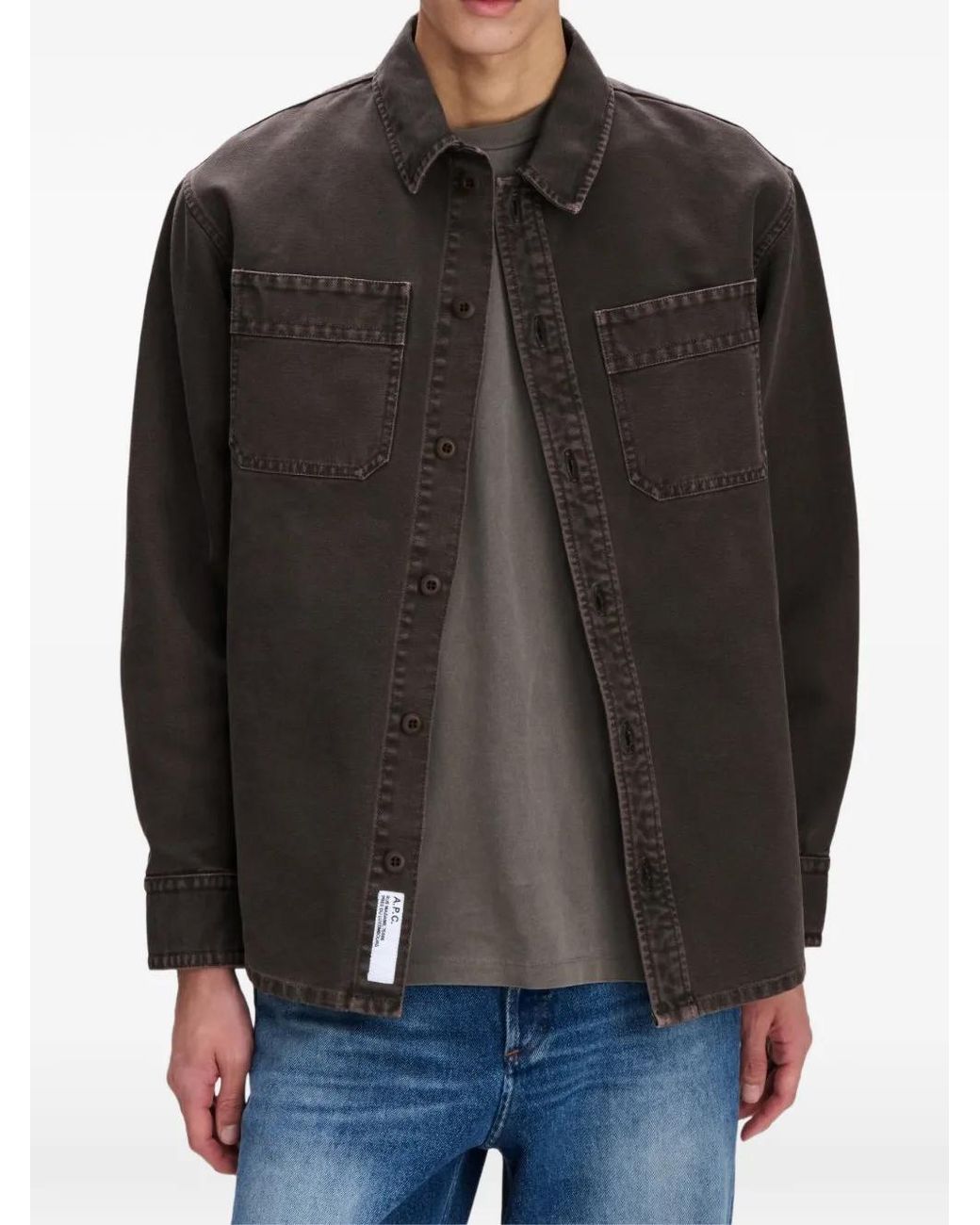 Giacca-Camicia Noah di A.P.C. in Black da Uomo