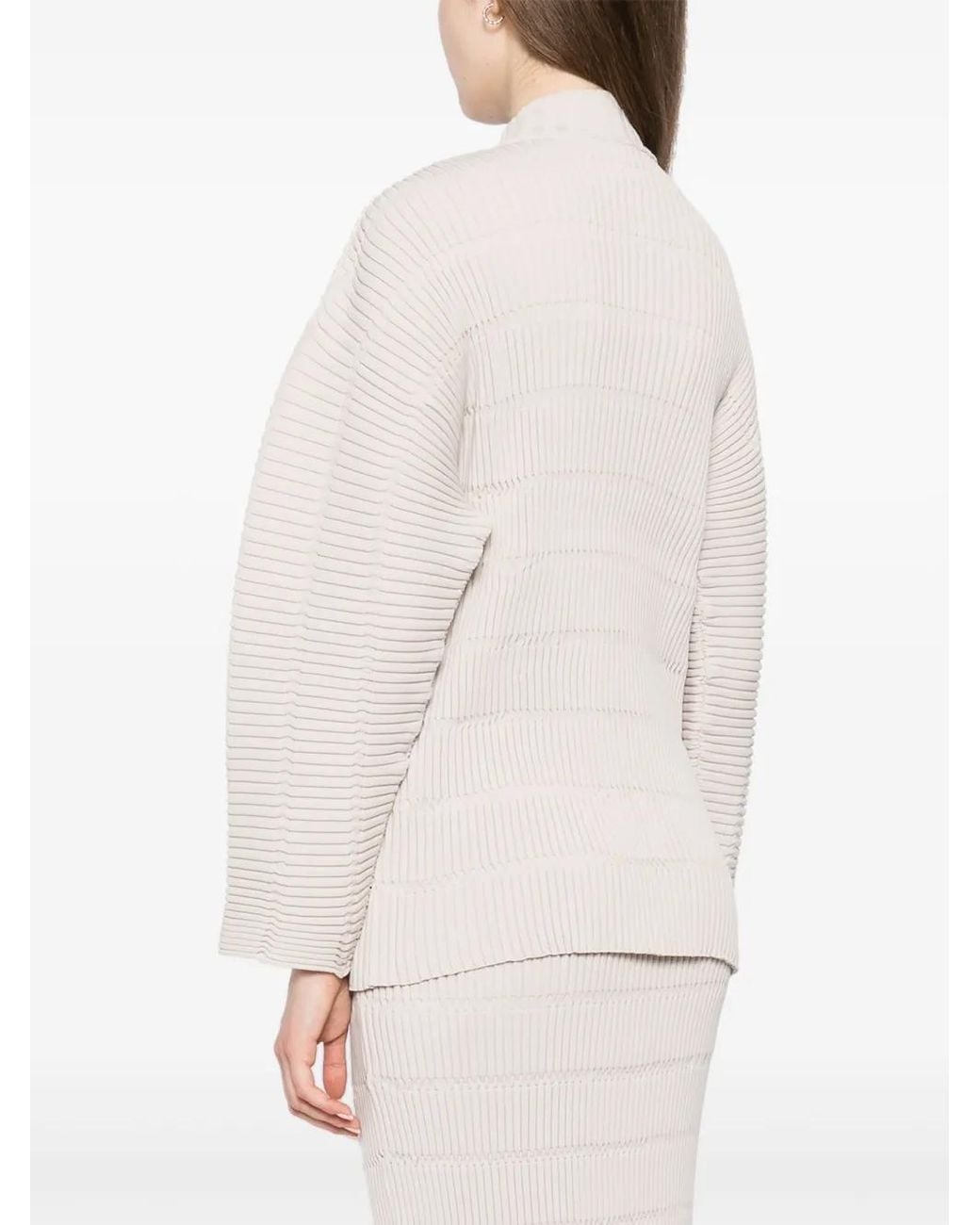Pleats Please Issey Miyake Natural Jiggly Jumper