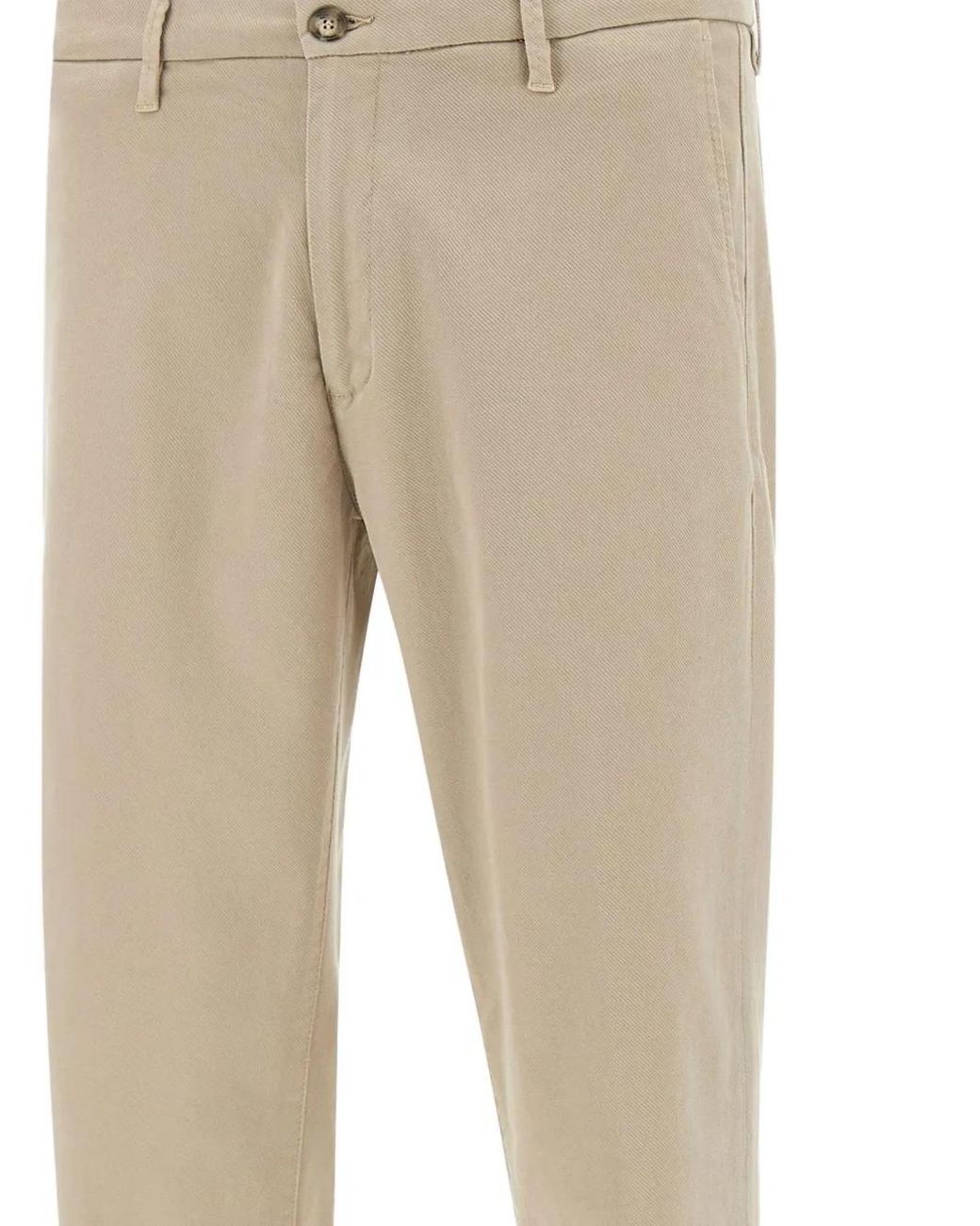 Re-hash Natural Buttoned Trousers for men