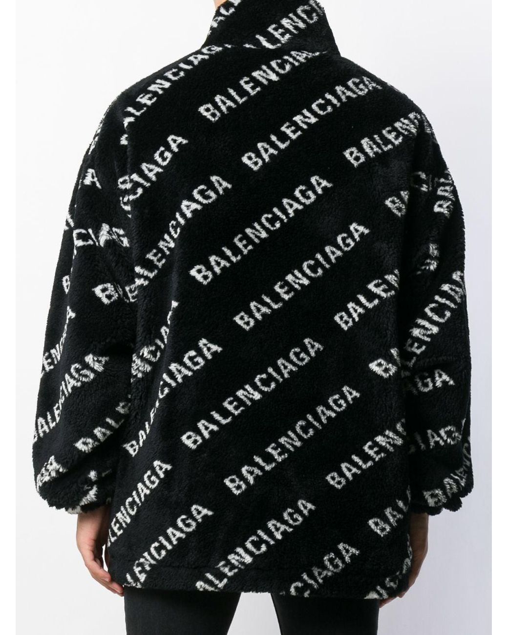 Cotton Jersey Zip Up Hoodie in Black  Balenciaga  Mytheresa