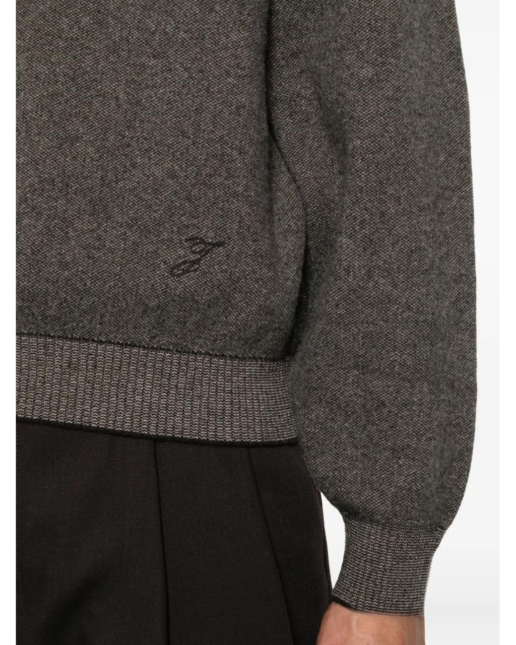 Jacquemus Gray The Pelota Ribbed-Trim Sweater for men