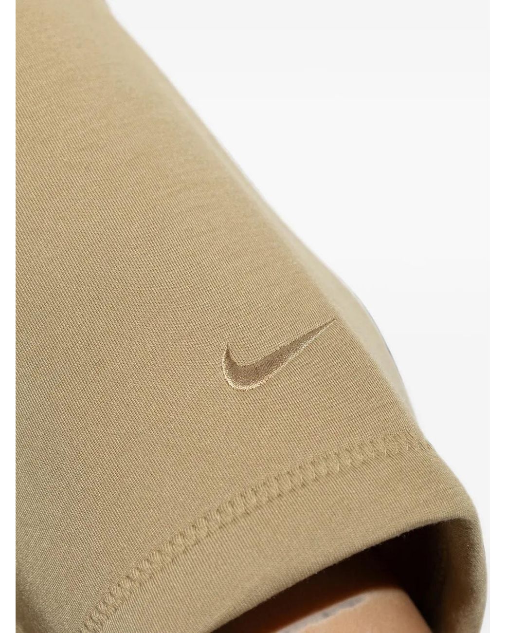 Nike Natural Oversized Logo-Embroidered T-Shirt