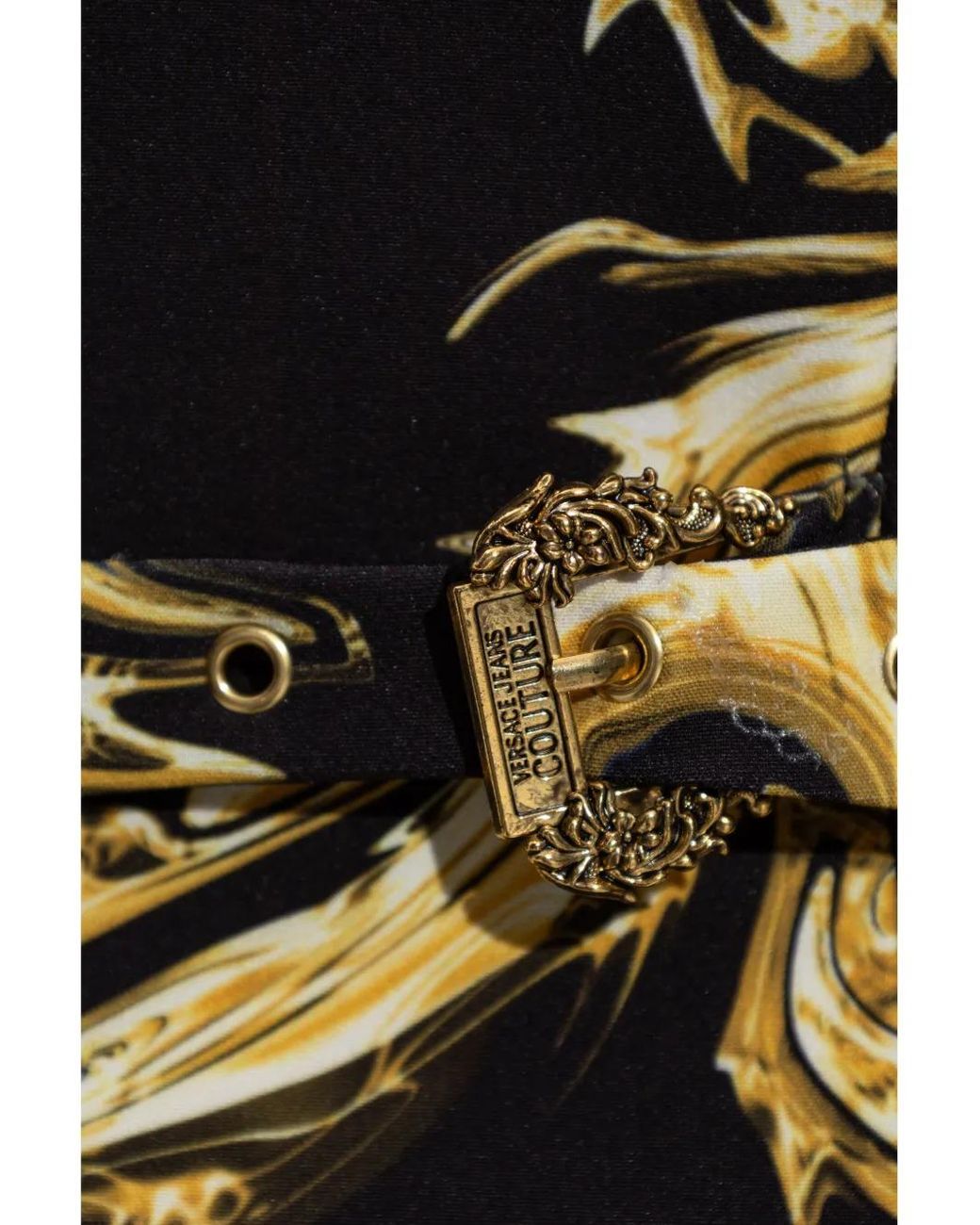 Versace Jeans Couture Black Barocco-Print Blazer