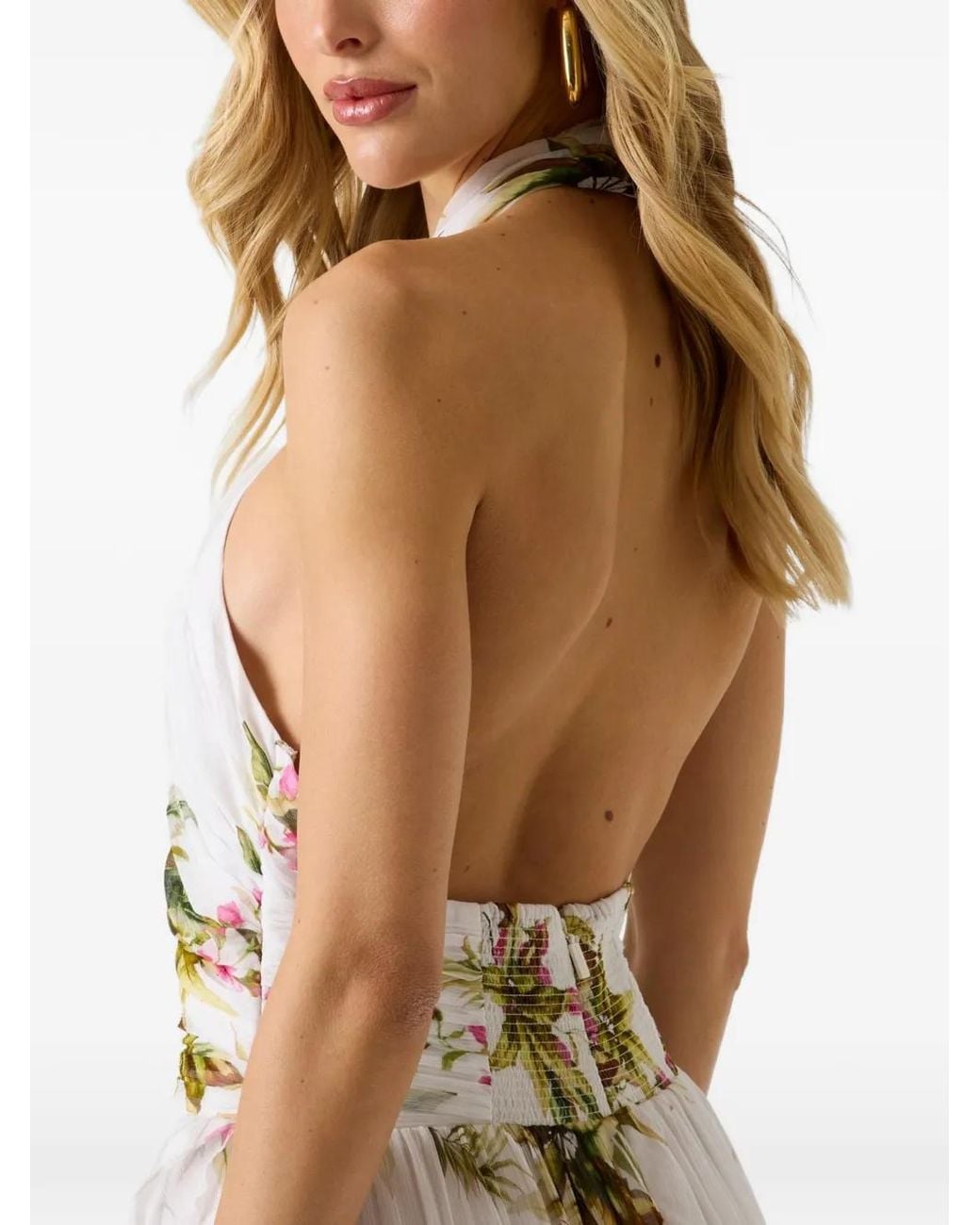 Guess Metallic Marciano Floral-Print Maxi Dress