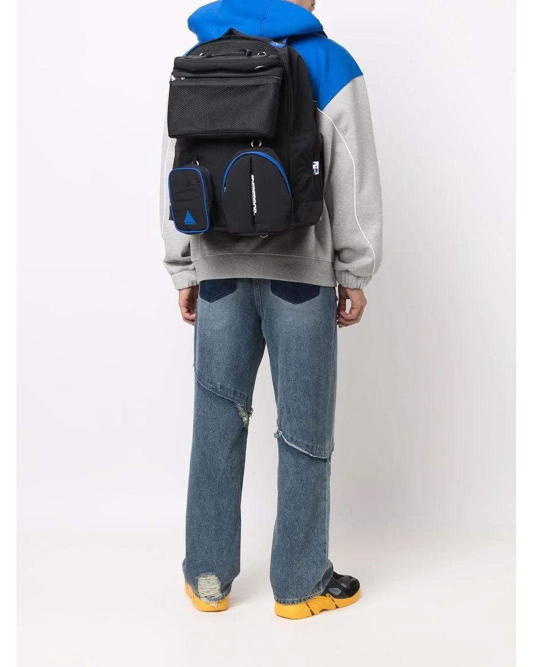 Adererror Black Logo-Print Backpack for men