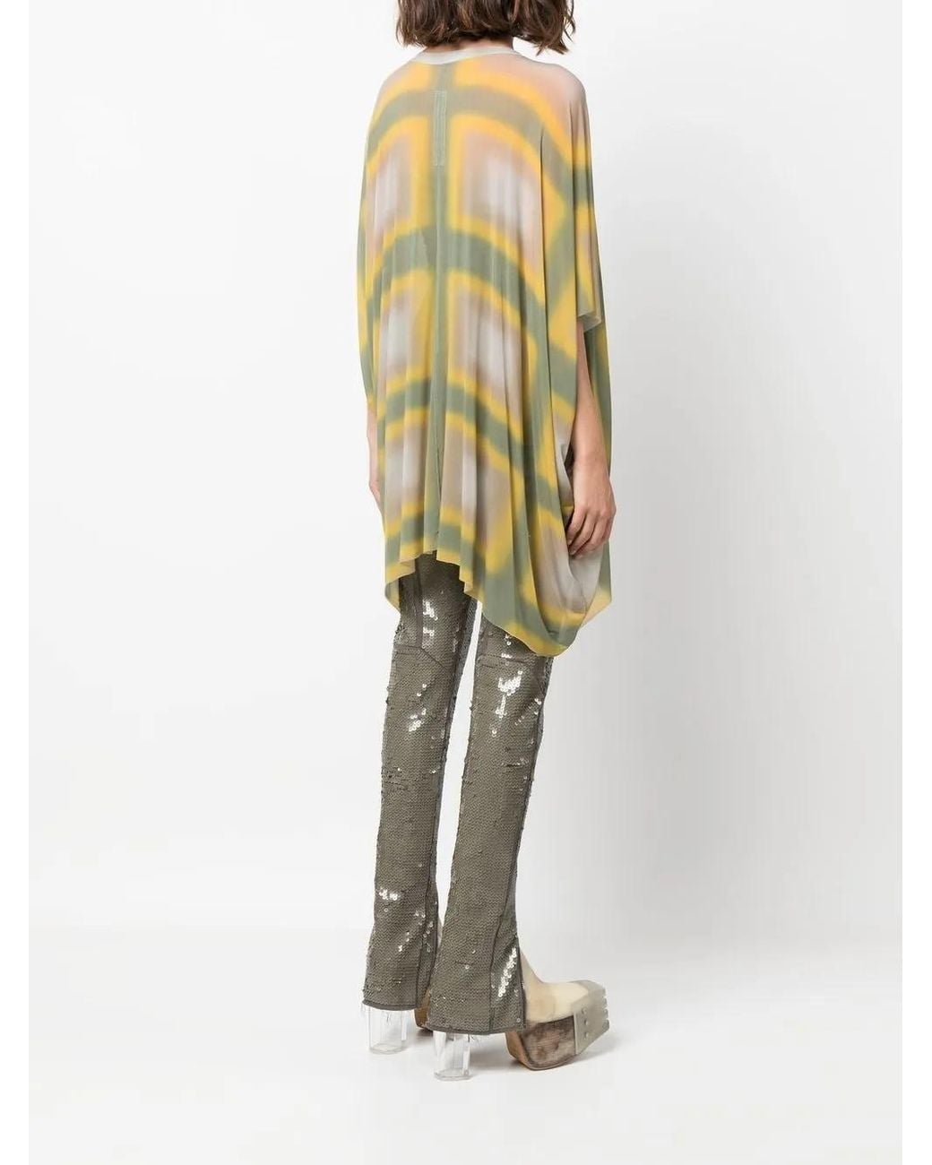 Top Minerva Drapeado Rick Owens de color Yellow