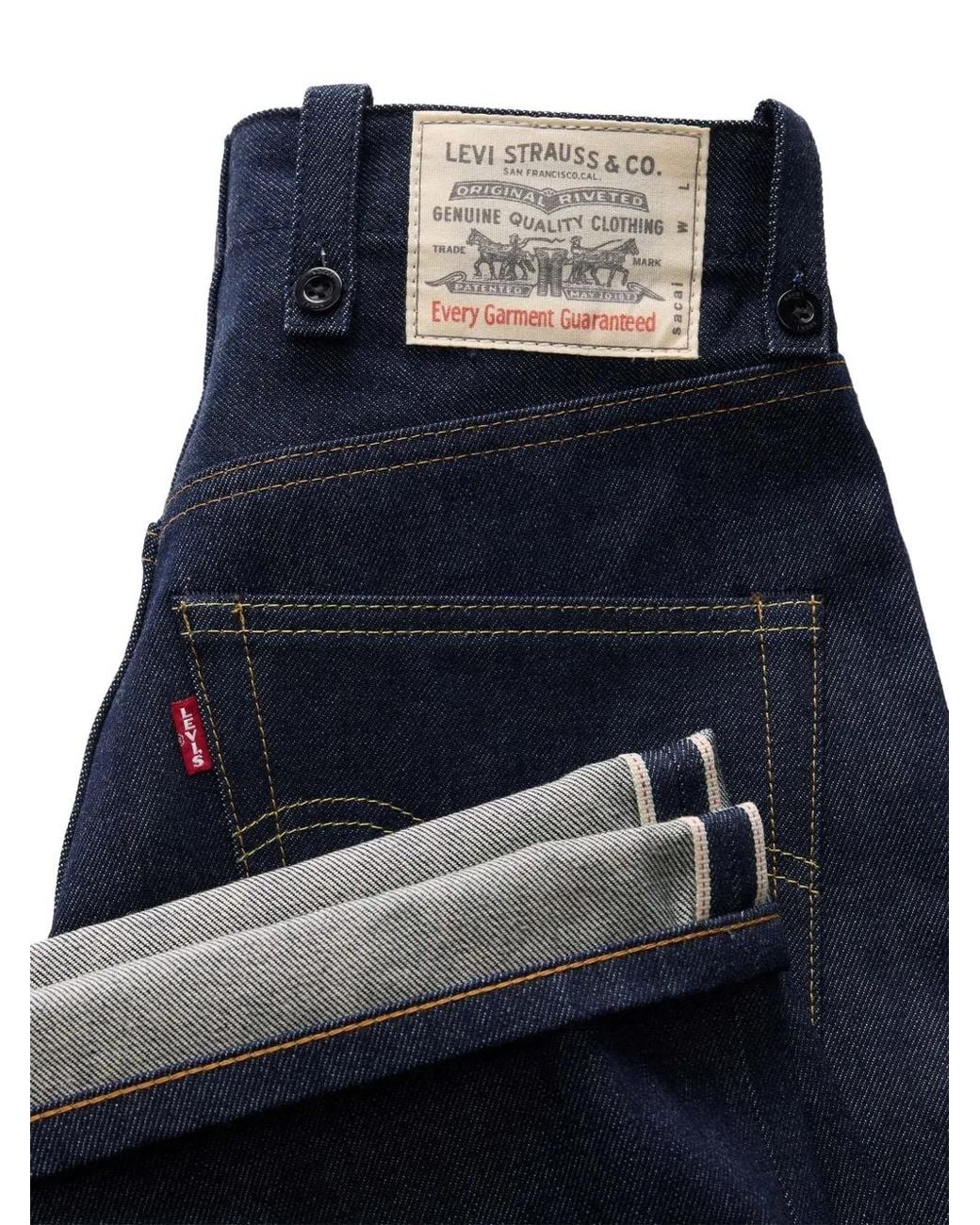 Sacai Blue X Levi's Belted Wide-Leg Jeans
