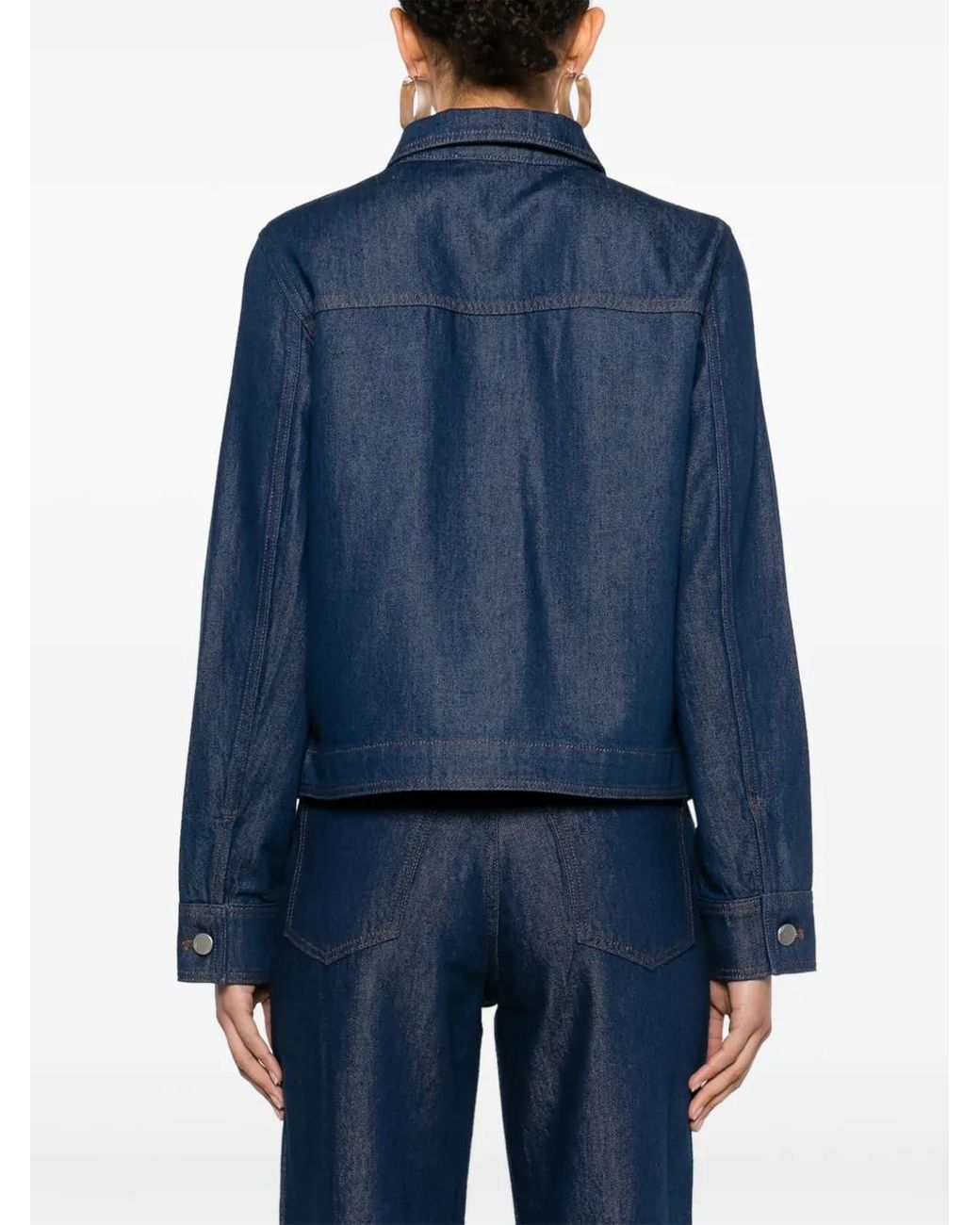 Theory Blue Casual Ls Jkt.Relaxe