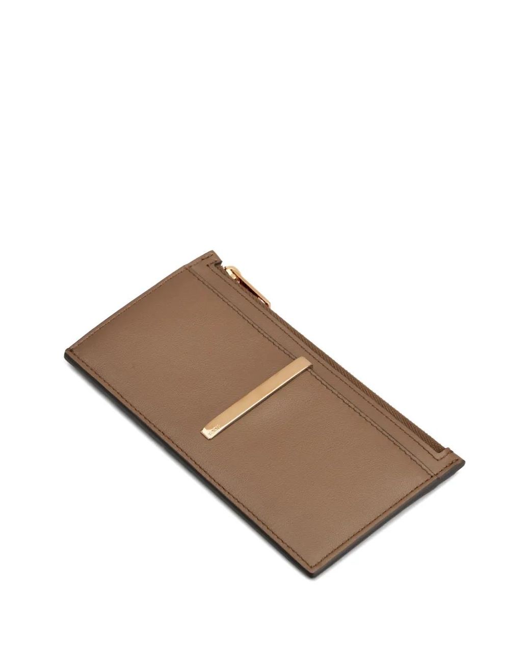 Tod's Brown Zip Card Holder