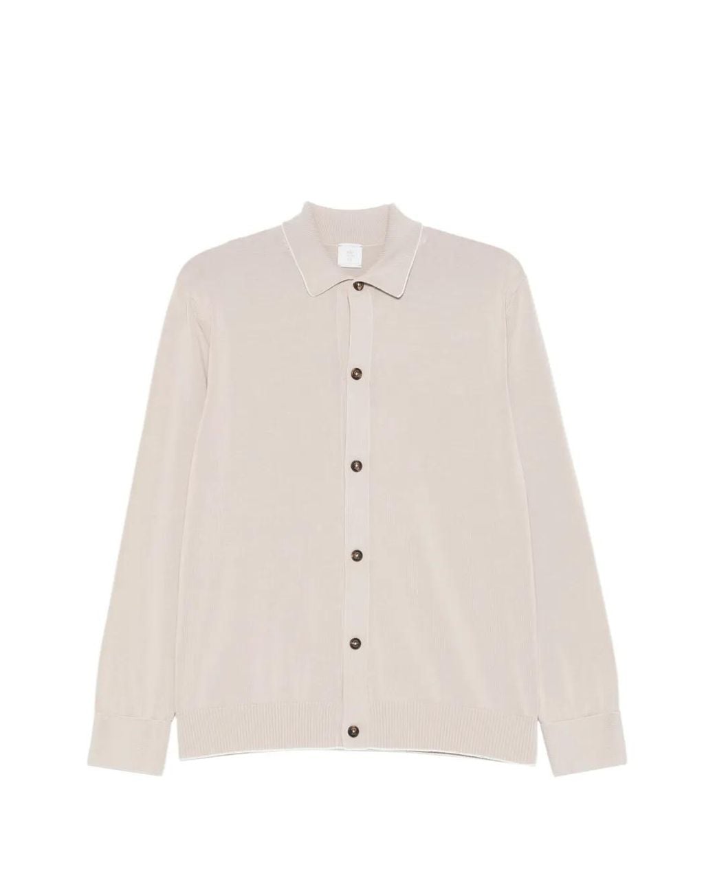 Eleventy White Polo-Collar Cardigan for men