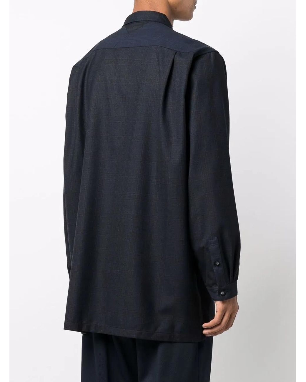White Mountaineering Blue Oversized Shirt Jacket for men