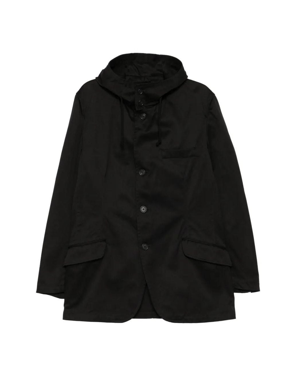 Yohji Yamamoto Black Cotton Chino Jacket for men