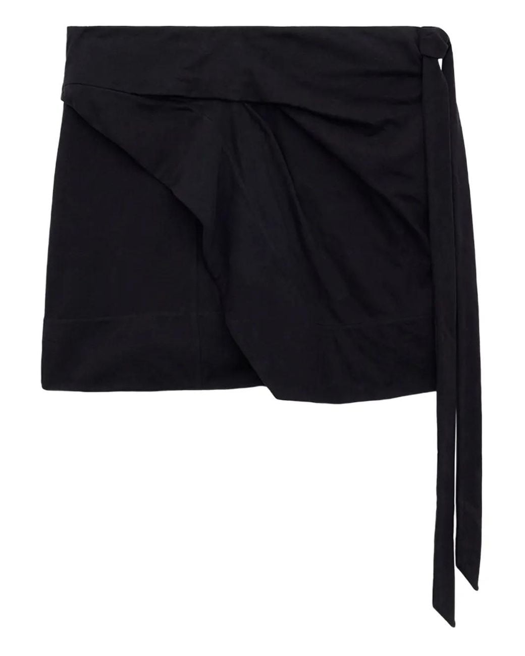 Isabel Marant Black Berenice Jersey Mini Wrap Skirt