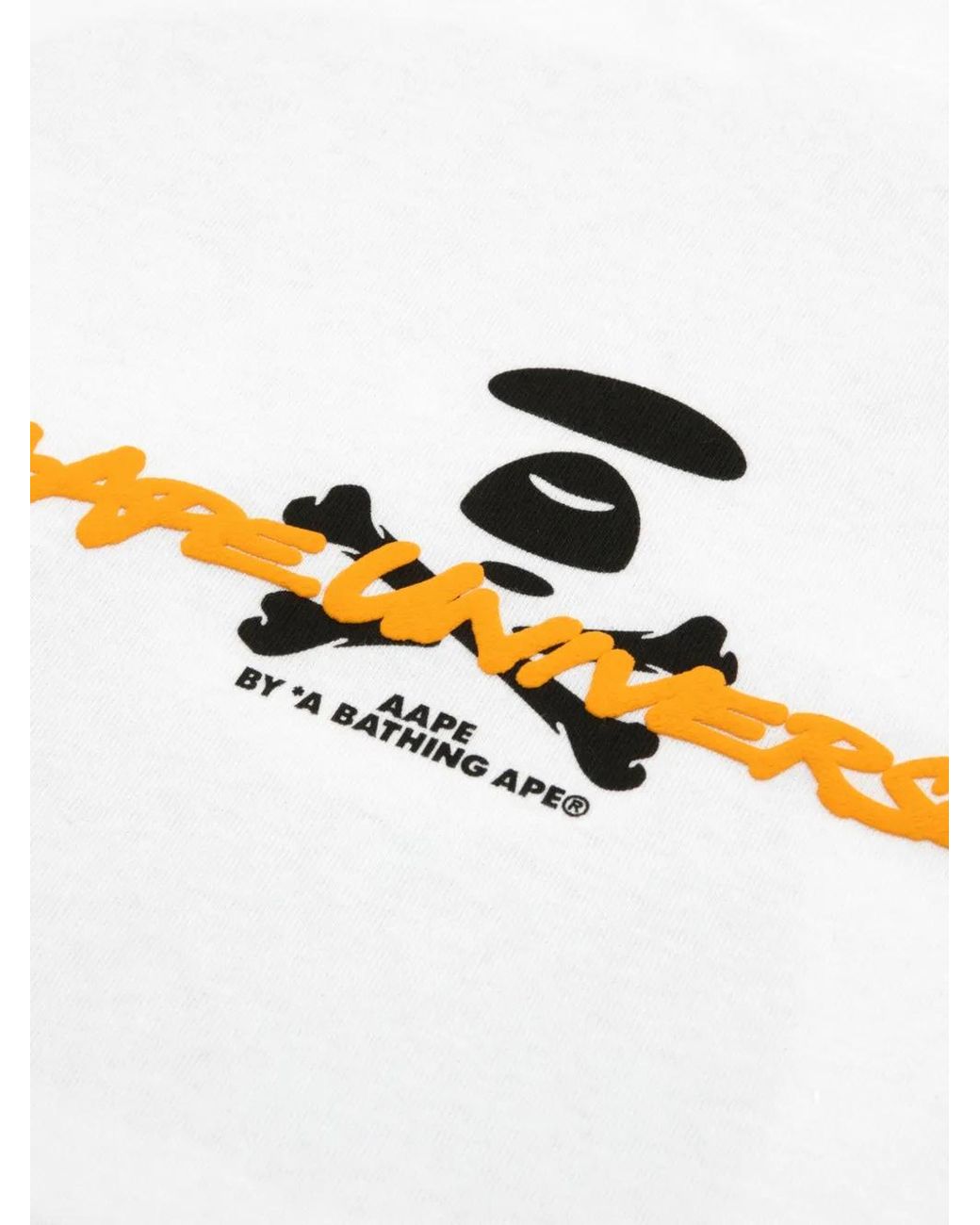 Aape By A Bathing Ape White T-Shirt À Imprimé Graphique for men