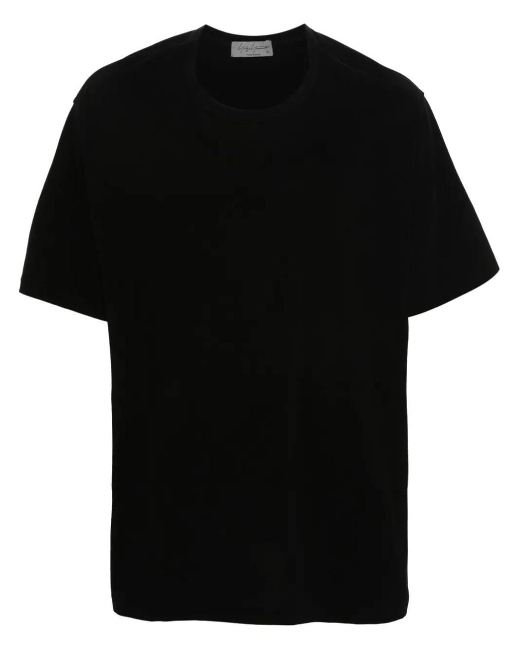 Yohji Yamamoto Black Short-Sleeves Cotton T-Shirt for men