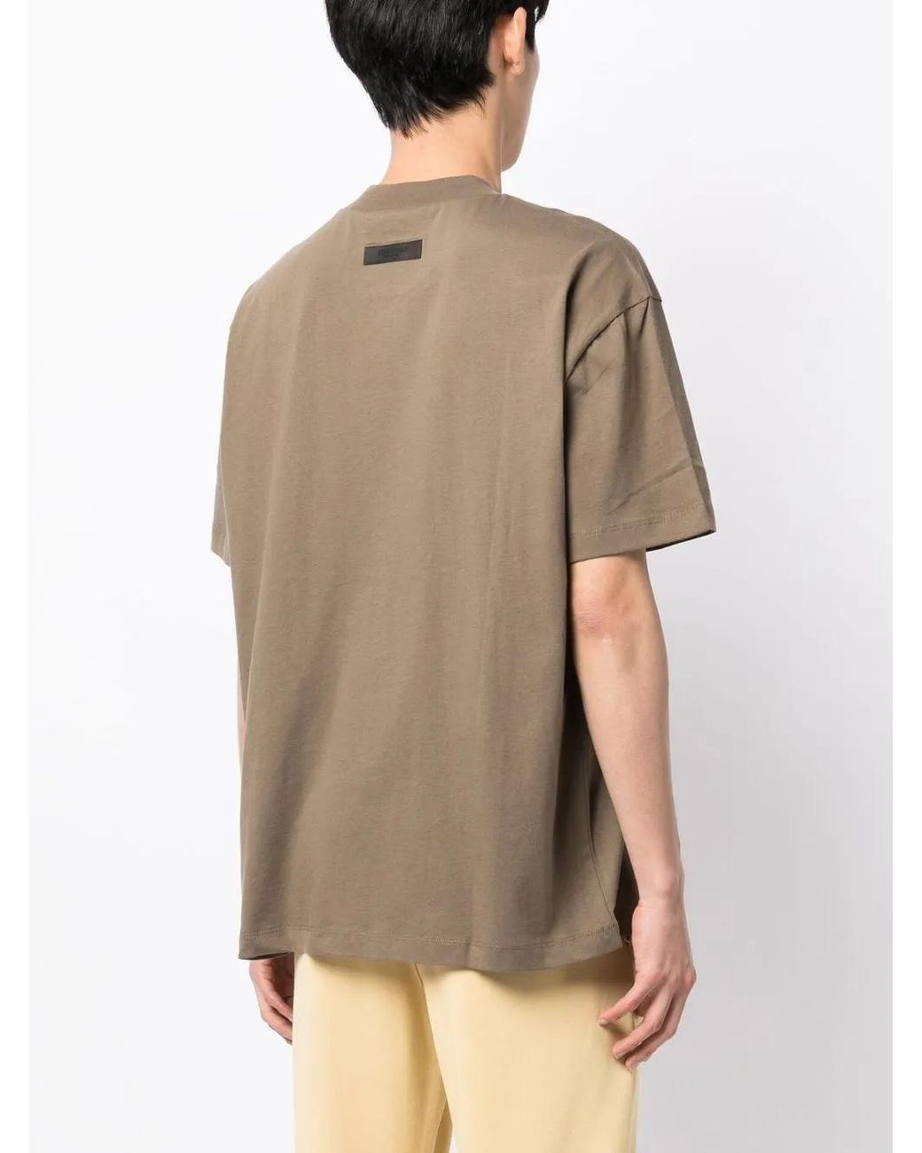 Fear Of God Green Logo-Appliqué Crew-Neck T-Shirt for men