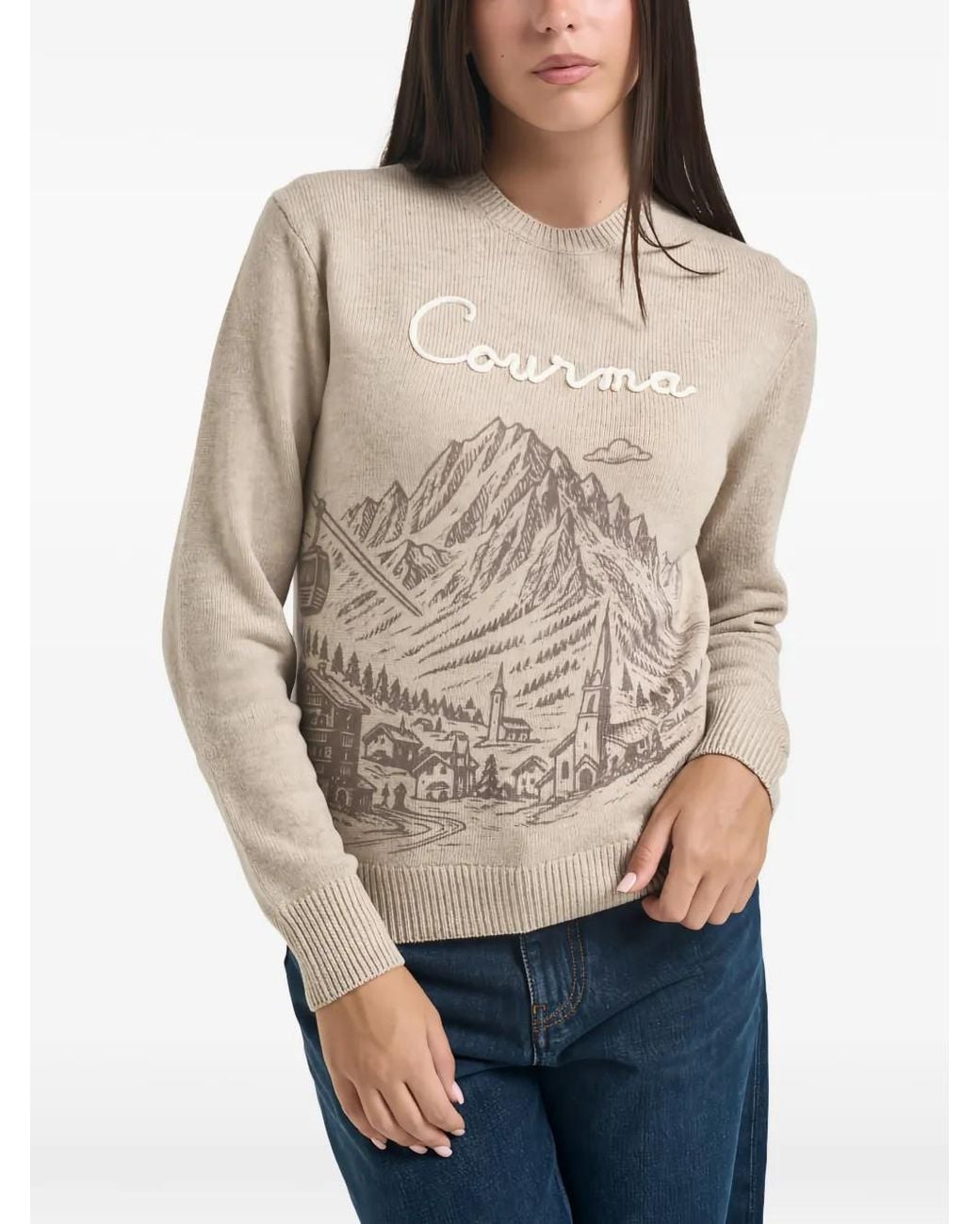 Mc2 Saint Barth Natural New Queen Graphic-Print Sweater