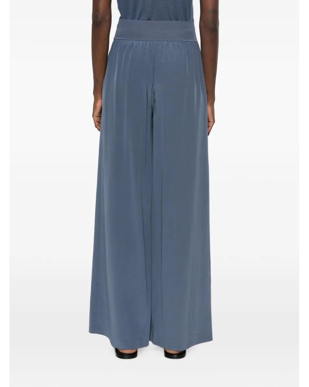 Joseph Blue Pantalon Palazzo À Taille Élastiquée Rihani