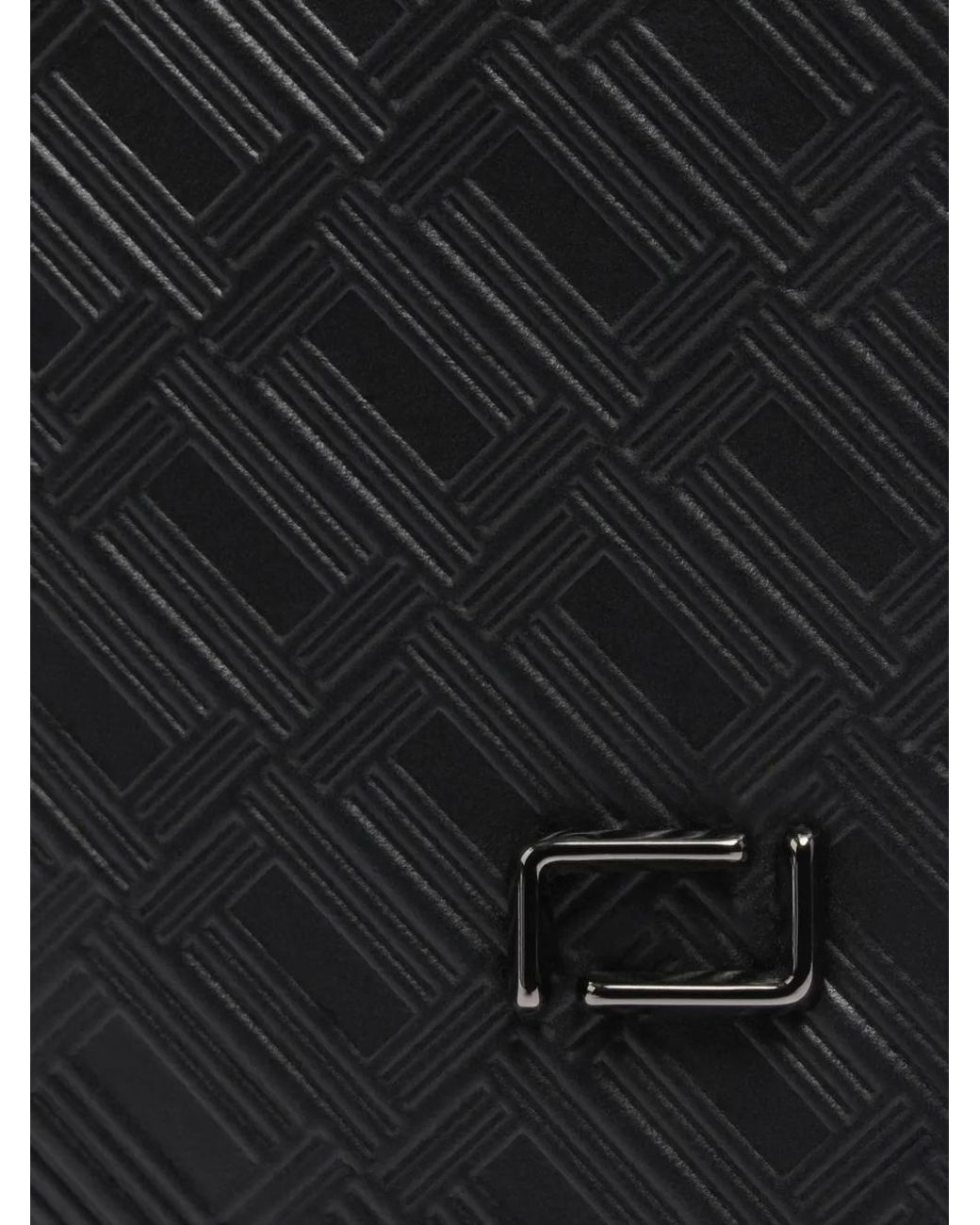 Lancel Black Leather Clutch Bag for men