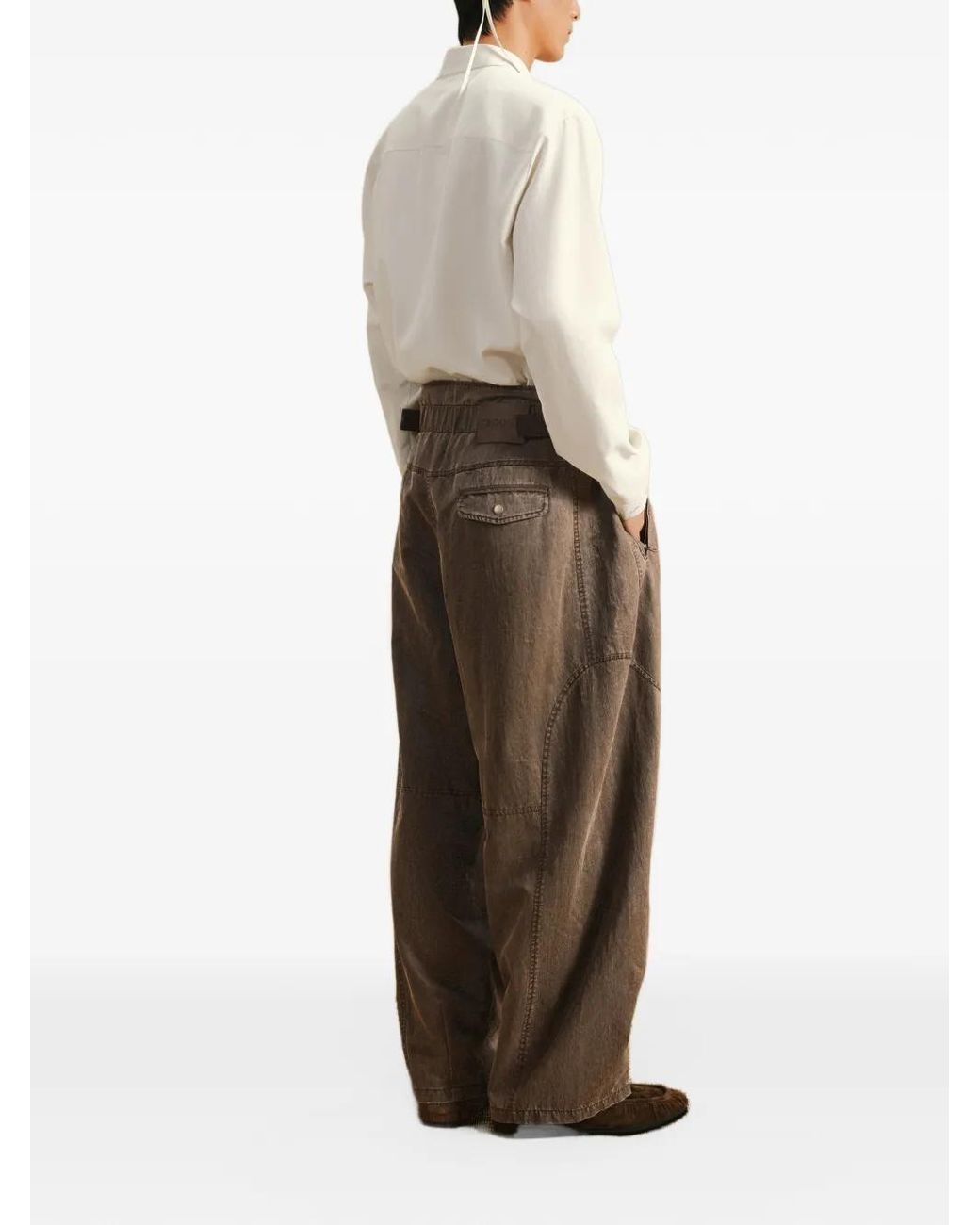 CROQUIS Brown Pantalon À Coupe Ample for men