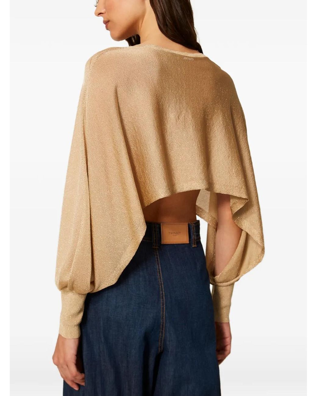 Twinset Cropped Top in het Natural