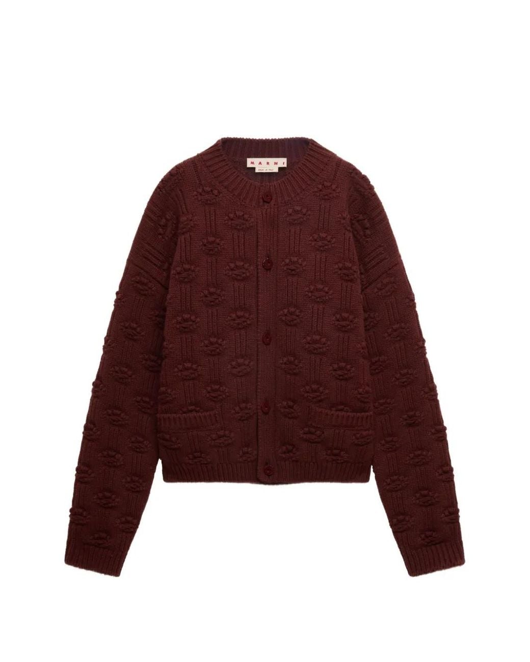 Marni Purple Fisherman Wool-Cashmere Cardigan for men