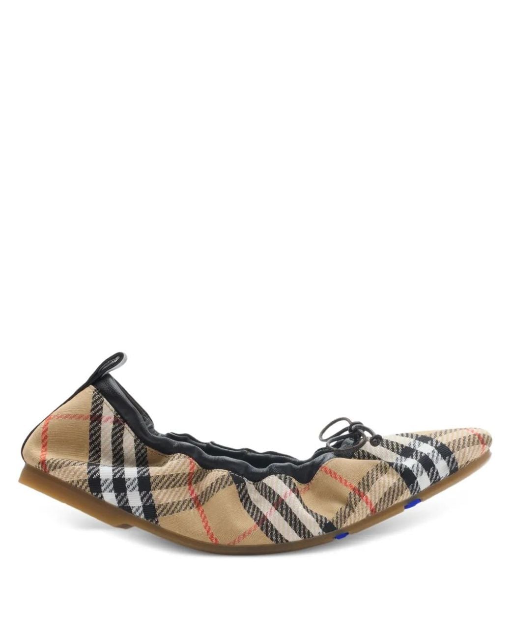 Ballerine Check di Burberry in Natural