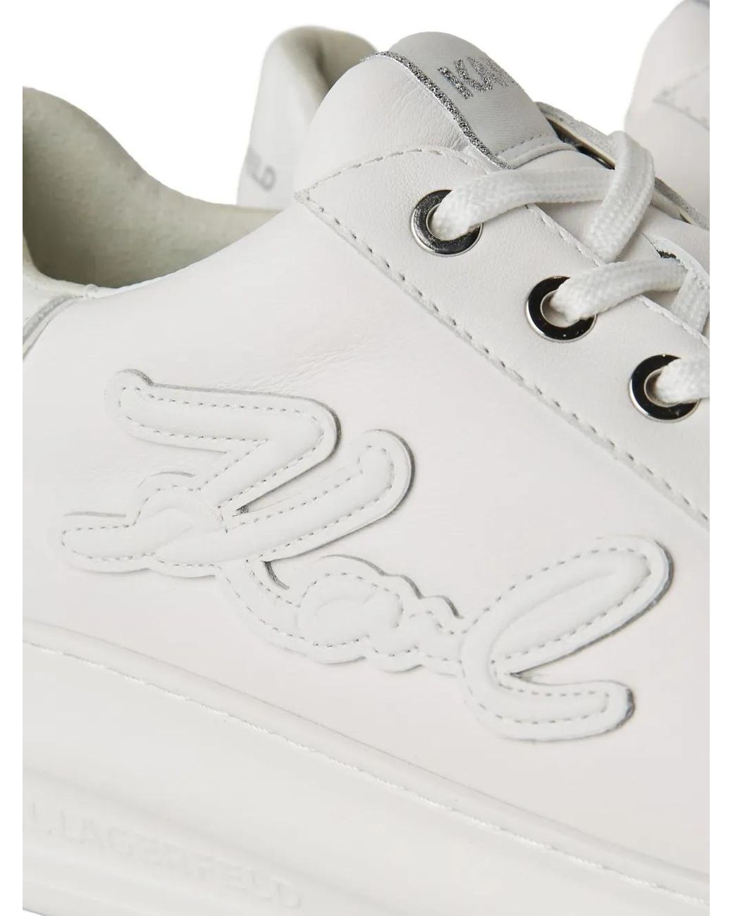 Karl Lagerfeld White Kapri Signia Low-Top Sneakers