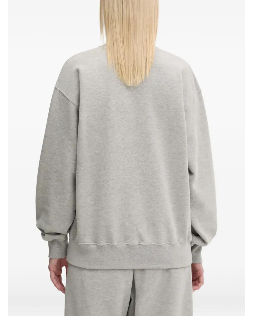 Aries Gray Crew-Neck Sweatshirt