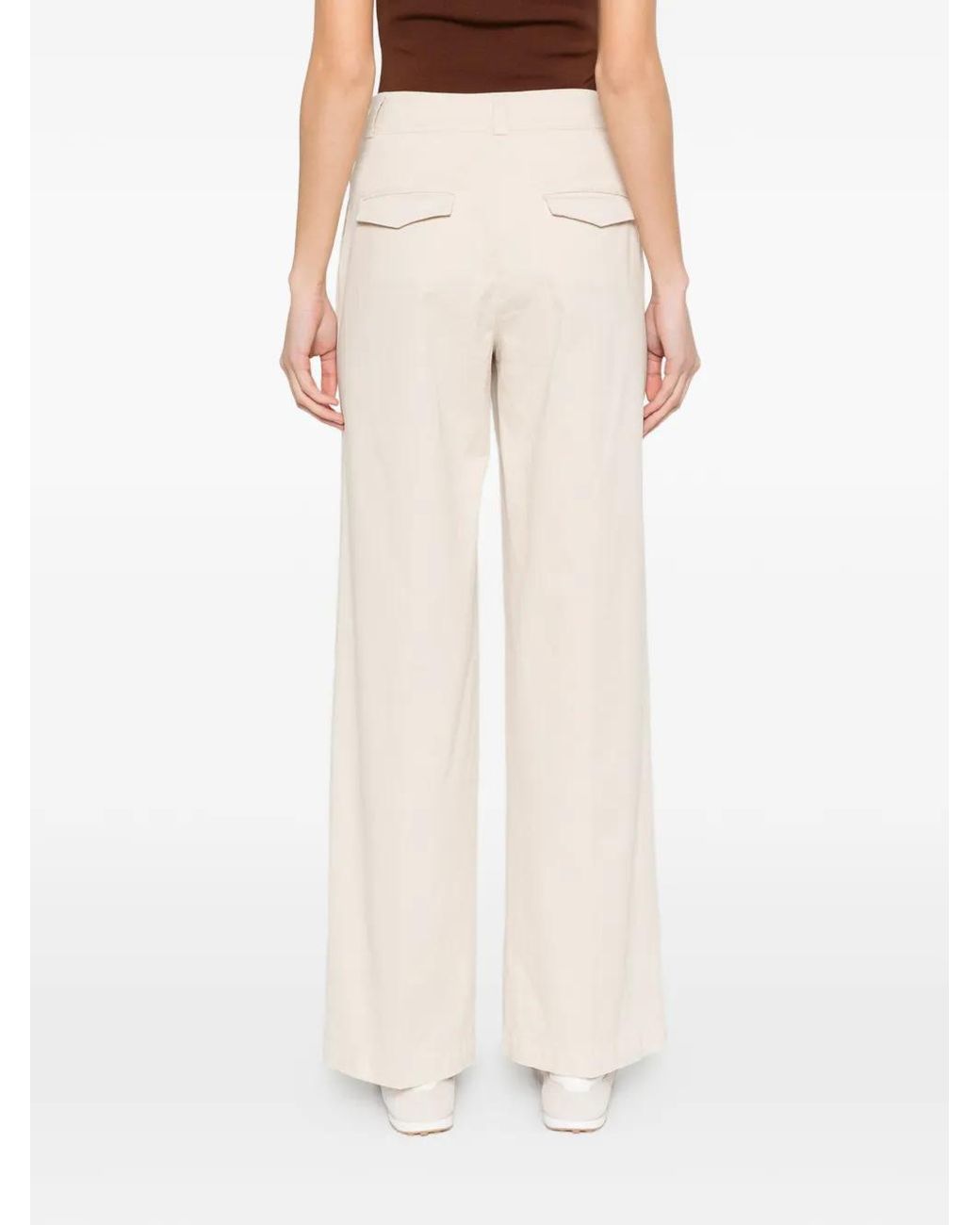 Peserico White Wide-Leg Palazzo Pants