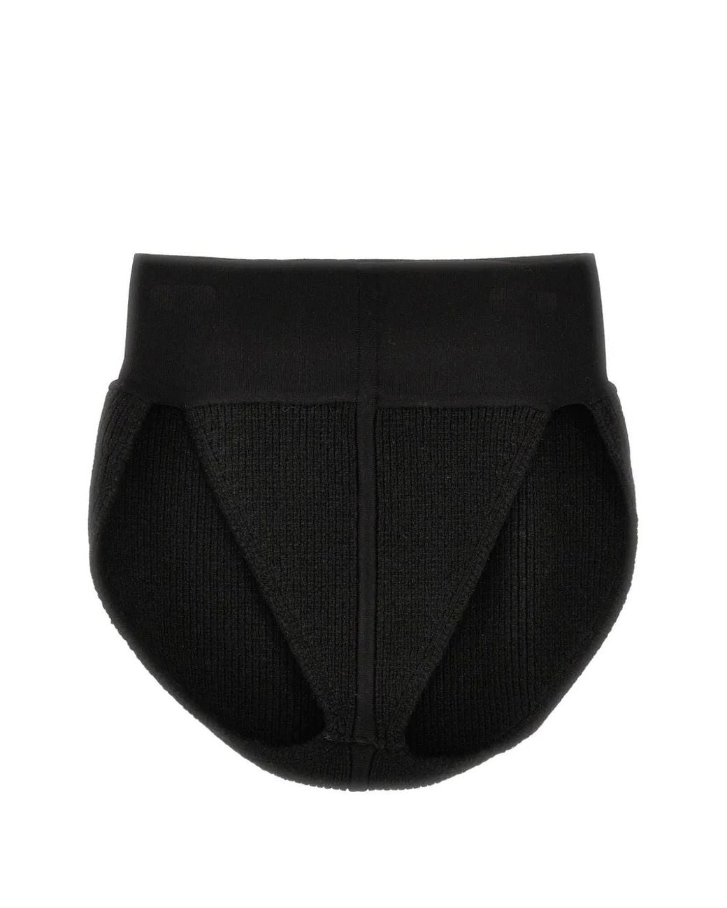 Ladies Ribbed Briefs Rick Owens Ribbed-Knit Cashmere Briefs in Black | Lyst