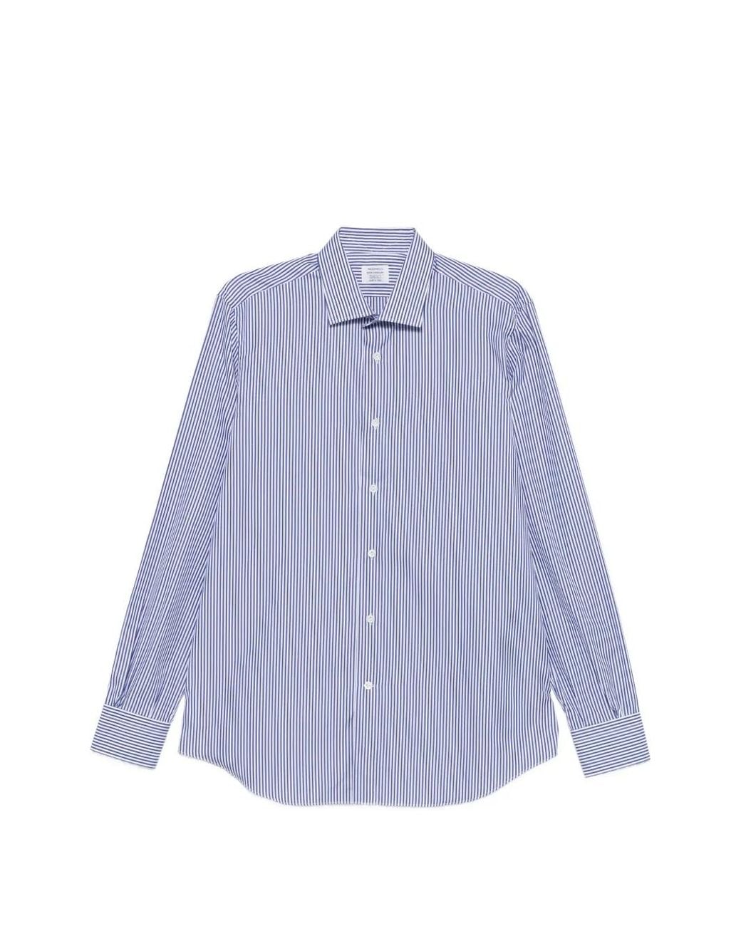 Mazzarelli Purple Striped Button Shirt for men