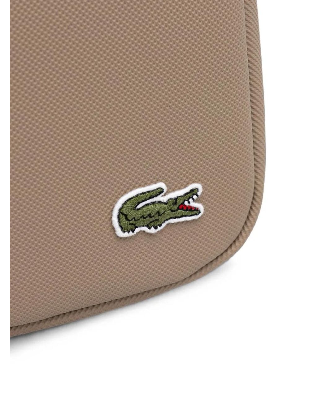 Lacoste Natural Small Lcst Slimline Fastening Shoulder Bag for men