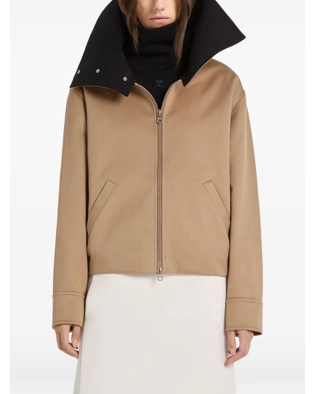 Courreges Natural High-Neck Jacket