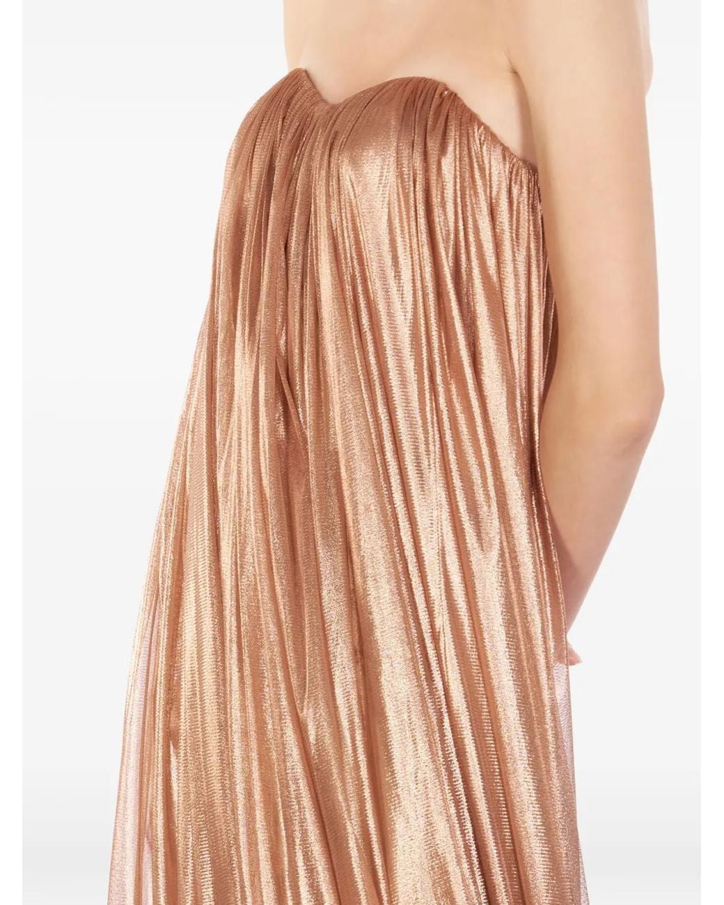 IMROSKA Brown Gaia Strapless Maxi Dress