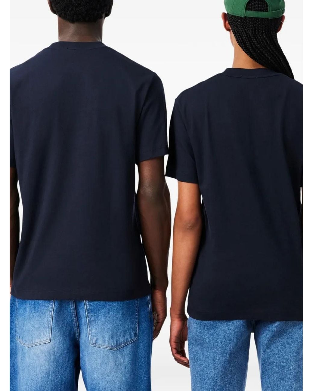 Lacoste Blue Printed Cotton Jersey T-Shirt