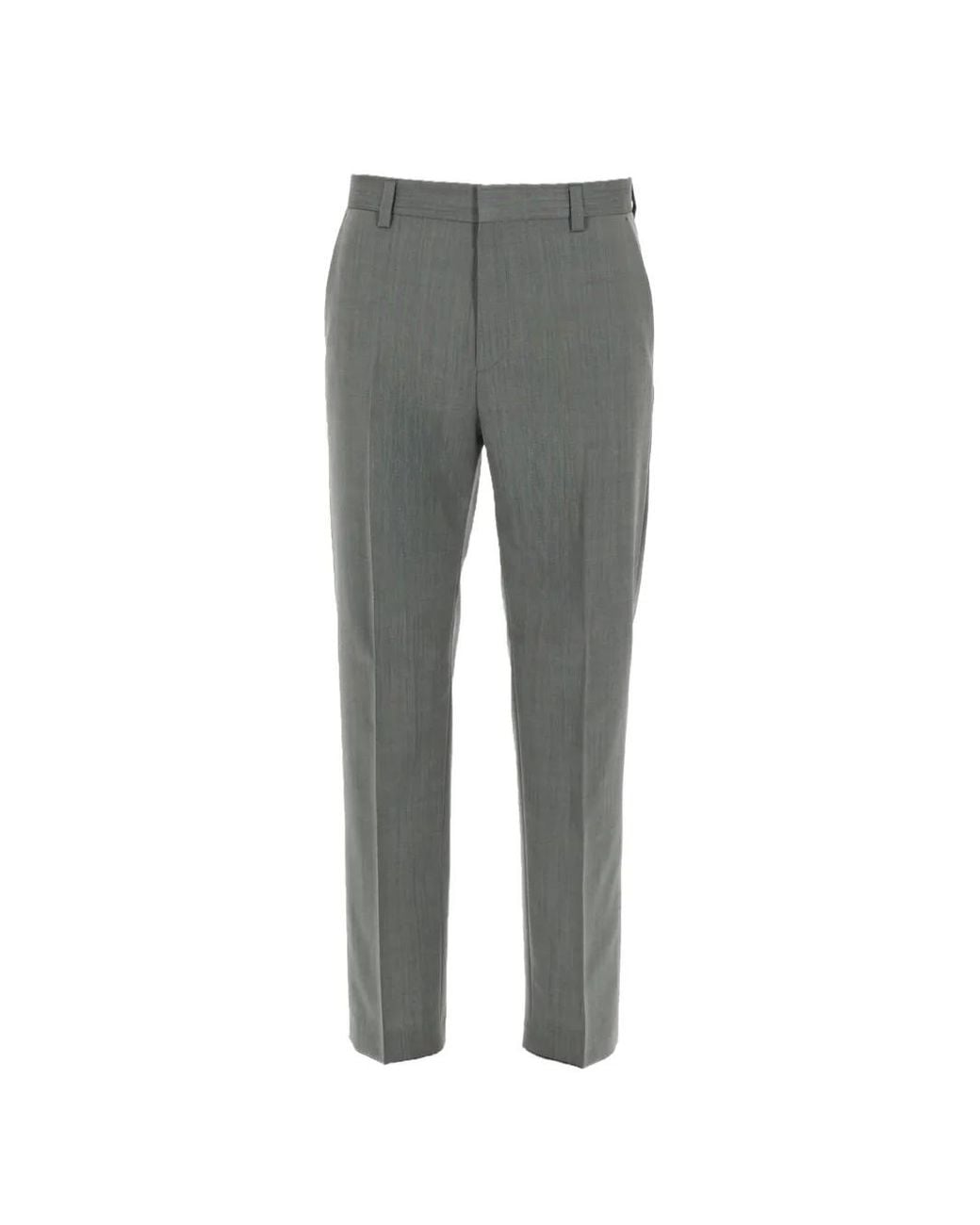 HUGO Gray Tailored Pressed-Crease Trousers for men