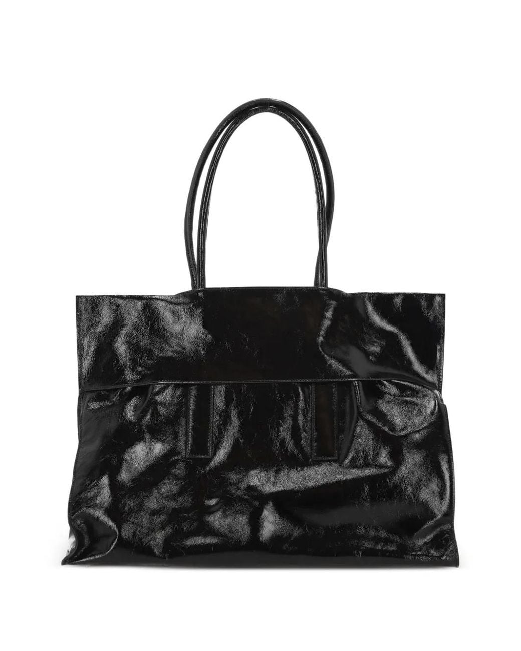 ARMARIUM Black Cabas Eterna En Cuir À Fini Verni