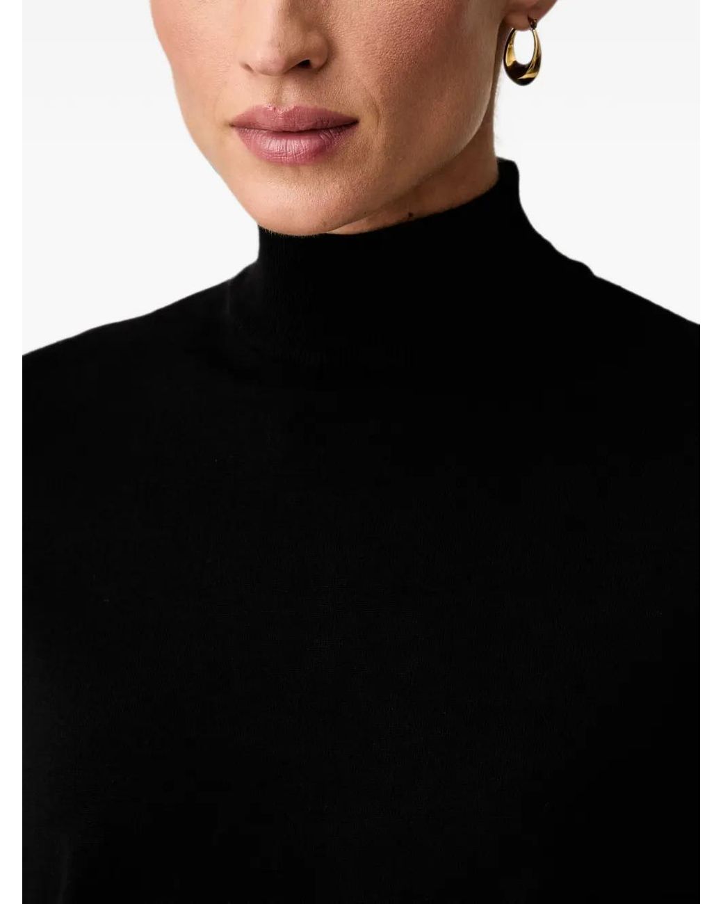 Trussardi Black High-Neck Embroidered-Logo Sweater